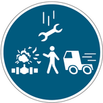 Halten Sie sich und andere aus Gefahrenbereichen